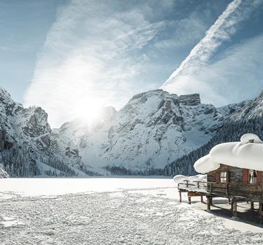 Winter activities in the Braies Dolomites