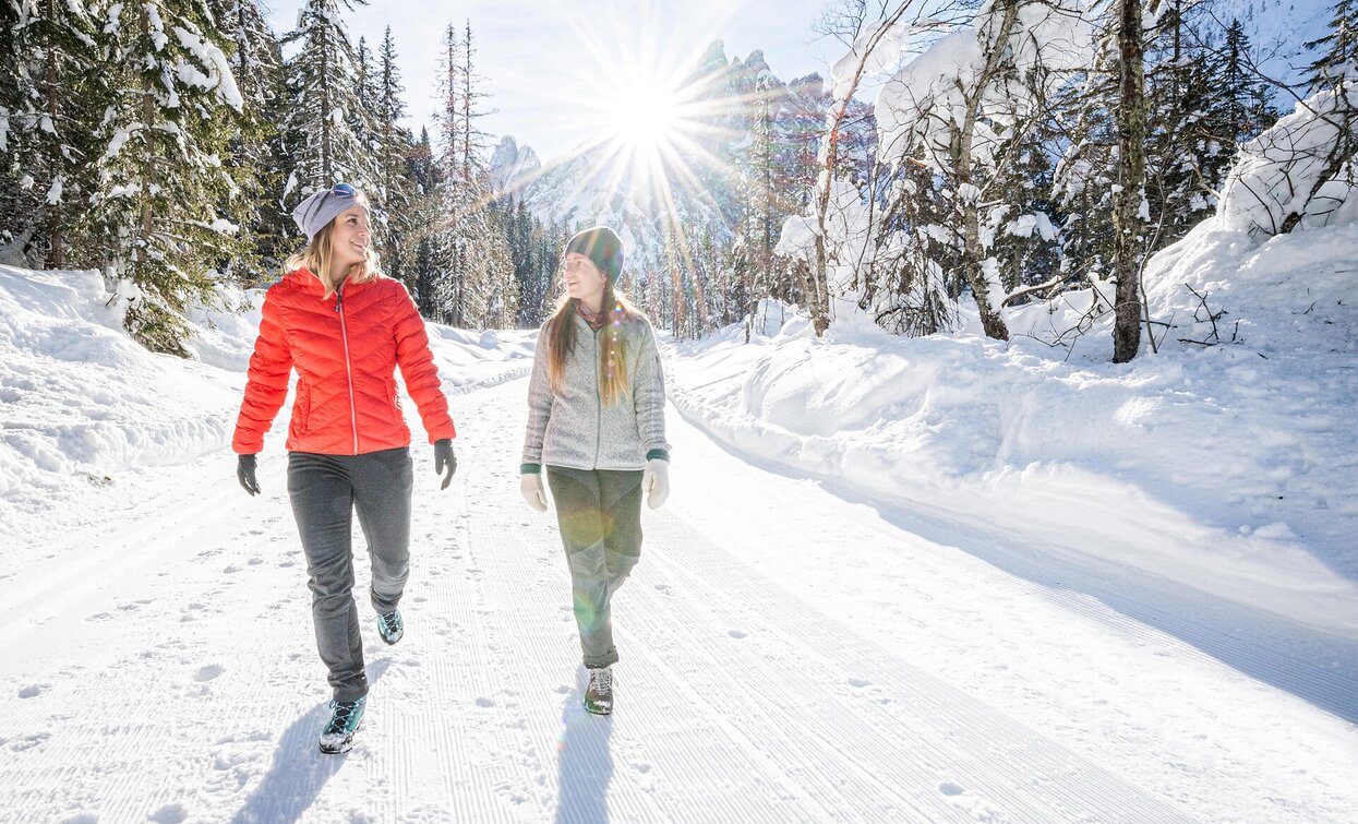 Winterwanderung (mit Kinderwagen): Gasthof Panorama – Helmhanghütte | © Harald Wisthaler, Sexten Winterwanderung (mit Kinderwagen): Gasthof Panorama – Helmhanghütte | © Harald Wisthaler, Sexten